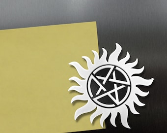 Supernatural Black & White Fridge Magnet - Supernatural Merchandise Perfect for Fans of the Show