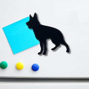 German Shepherd Fridge Magnet - BLACK - Dog Refrigerator Magnet
