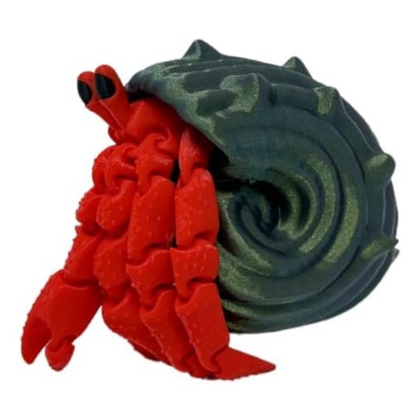 Articulated Hermit Crab Fidget Toy | Fun Flexible Toy and Unique Desk Display