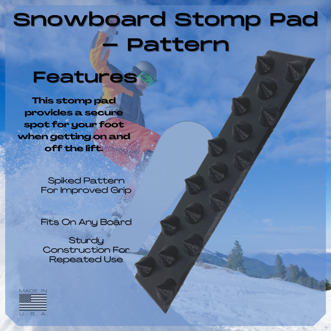Snowboard Stomp Pad Low Profile Spike Pattern Specialized Etsy