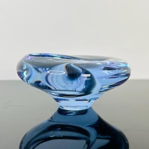 Alexandrite Czech Art Glass Ashtray by Miloslav Klinger | Zelezny Brod 1960s | Mid Century Color Change Cigarette Holder