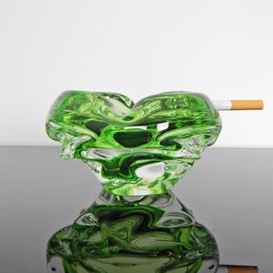 Propeller Ashtray Jan beranek, Glassworks Škrdlovice, Czechoslovakia 1960s