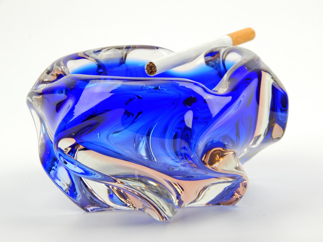 PROPELLER ASHTRAY Deco Art Glass Designed by Josef HOSPODKA Retro