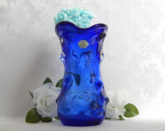 Vintage Art Vase Napochim Sicilia-Cristal, Made in Italy - Murano, Original sticker, Italy 60s