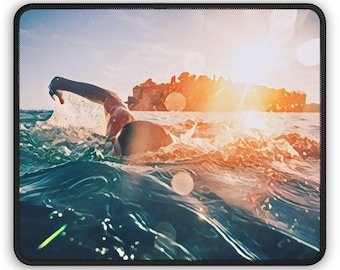 Open Water Swim Mouse Pad - Ocean Freedom Desk Decor