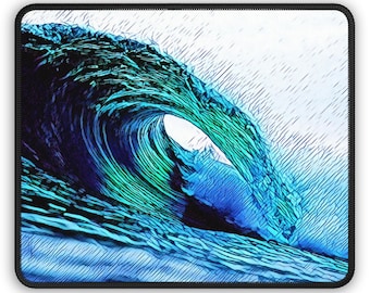 Ocean Wave Mouse Pad - Deep Surf Energy Desk Decor
