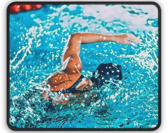 Swimming Momentum Mouse Pad - Active Water Lifestyle Desk Decor