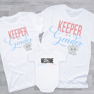 Keeper of the Gender Shirts / Welcome Baby Body Suit / Gender Reveal / Custom Shirts