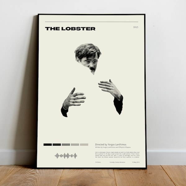 The Lobster / Yorgos Lanthimos / Digital Download Minimalist Movie Poster (A4/A3/A2/24x36" etc.) - Vintage Retro Art Print, Wall Art