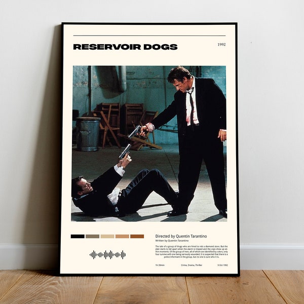 Reservoir Dogs / Quentin Tarantino / Digital Download Minimalist Movie Poster (A4/A3/24x36" etc) - Vintage Retro Art Print, Wall Art