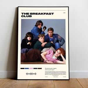 Breakfast Club / John Hughes / Digital Download Minimalist Movie Poster (A4/A3/A2/24x36" etc.) - Vintage Retro Art Print, Wall Art, Home