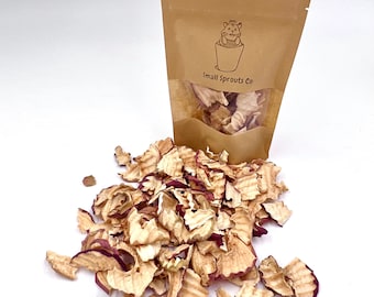 Dried Apple Slices Treats Natural Foraging for Hamsters Rabbits Guinea Pigs Small Animals