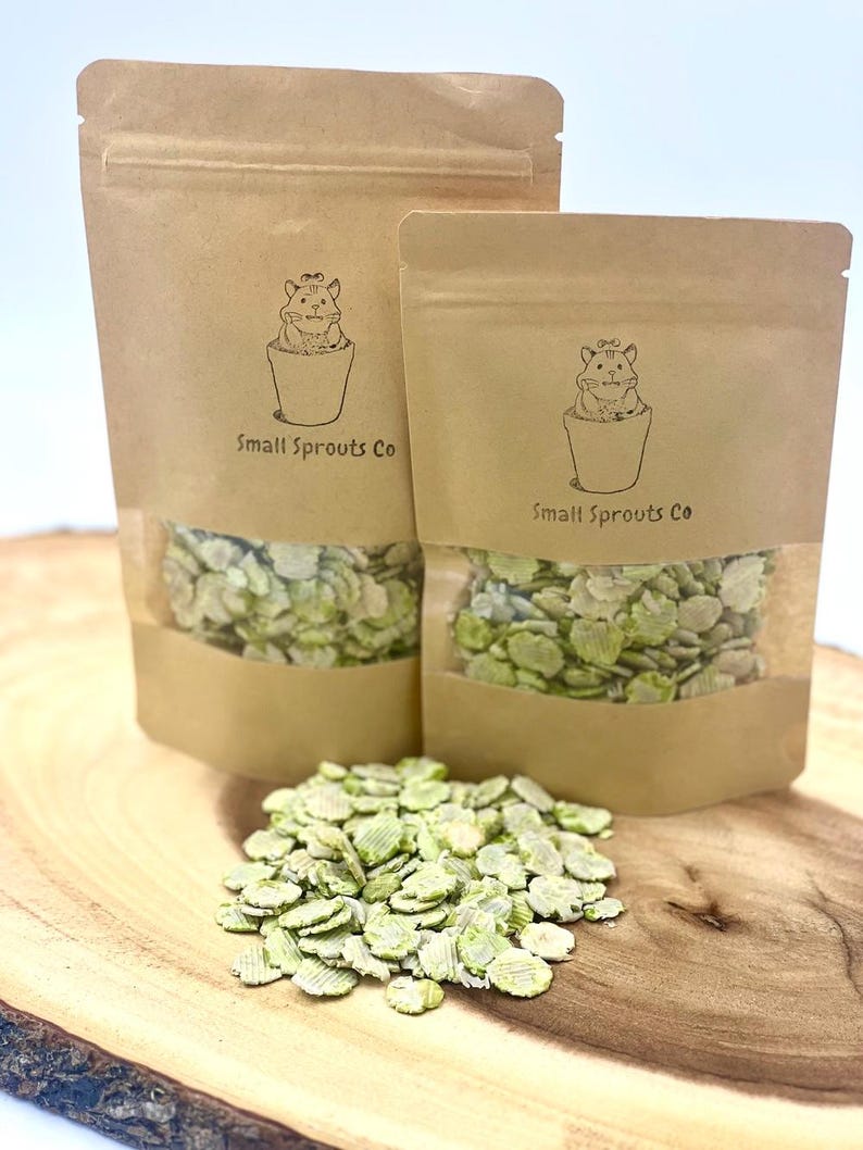 Healthy Organic Pea Flakes Treats Hamsters Guinea Pig Rabbit Treats image 2