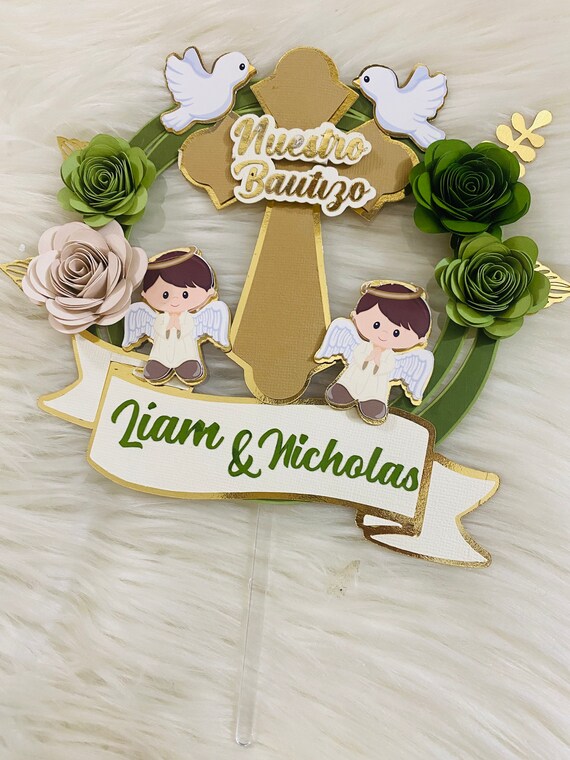 Bautism Cake Topper Cake Topper De Bautizo Bautizo Cake Topper Boy