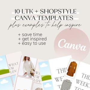 Customizable Canva Templates for Blogger, Influencers and Creators | LTK and Shopstyle Templates | Fashion Templates