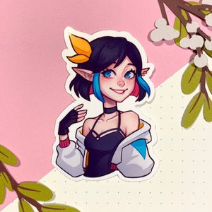 Calypsiel Vtuber Waterproof Sticker 2"x3" || Girl Vtuber Sticker || Cute Kawaii Laptop Decal