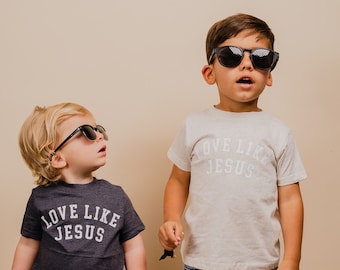 LOVE LIKE JESUS Kid's Christian T-shirt | Christian Clothing | Faith-Based Religious Tees | Toddler's & Kid's Gift