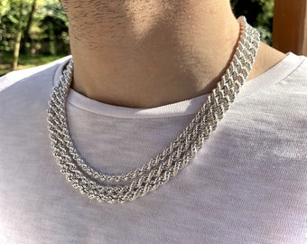 Silver Rope Chain - Etsy