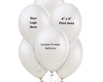 Custom printed Latex balloons Personalised text / logo