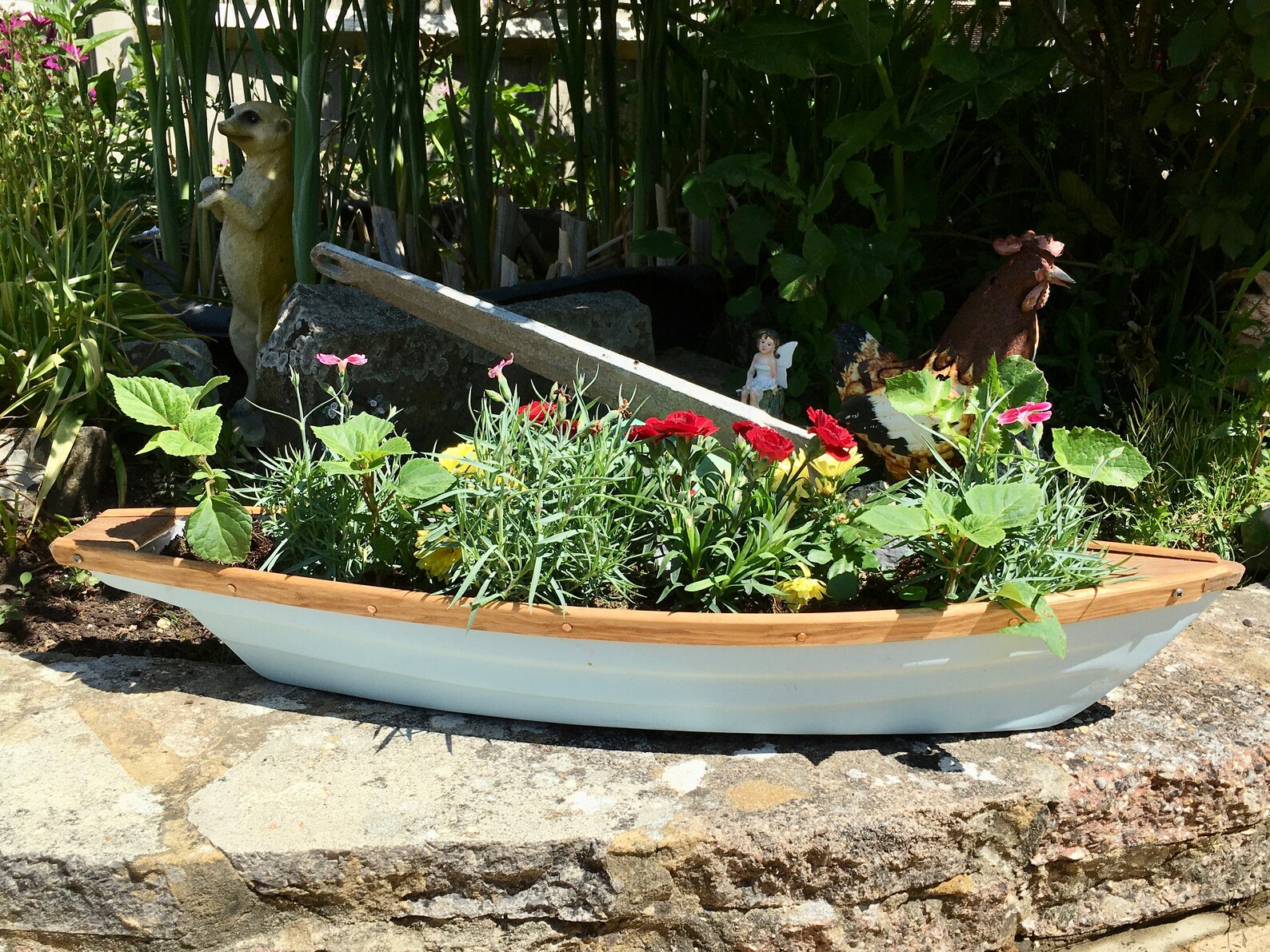 Beautiful Handmade Flat Based Boat Planter made from Fibre Etsy