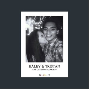 Modern save the date template - Canva