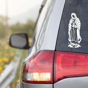 Our Lady of Gaudalupe Marian Apparition Catholic Decal Sticker for Car Laptop Blessed Virgin Mary BVM Water Bottle Sticker St Juan Diego