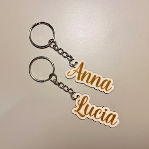 Portachiavi bomboniera in legno personalizzati con nome- regalo personalizzato - nascita- battesimo- bambini- bomboniere-compleanno