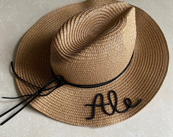 Personalized straw hat - Custom straw hat - gift - hen party - sea - personalized gift