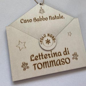 Decoración navideña letra de madera para Papá Noel personalizable con nombre - regalo - árbol de Navidad - adornos - infantil