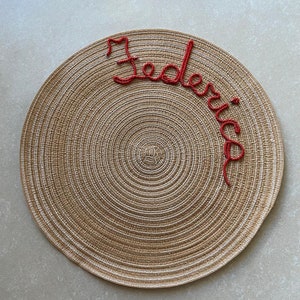 Gepersonaliseerde ontbijt placemat met naam en kleur - gepersonaliseerd cadeau - Moederdag - vrijgezellenfeest - verjaardag - cadeau