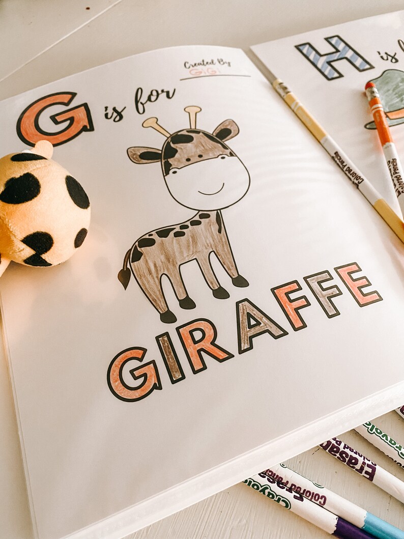 Baby Shower ABC Guest Book Baby Shower Activities Baby Etsy