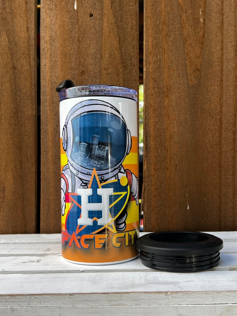 Astros Space City Tumbler/Can Cooler image 1