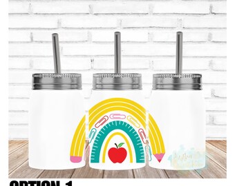 Personalized Teacher Mason Jar 17oz