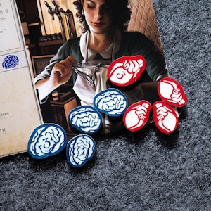 Eldritch Tokens for Health And Sanity | Compatible with Eldritch Horror, Arkham Horror and other games | Individual Acrylic Tokens