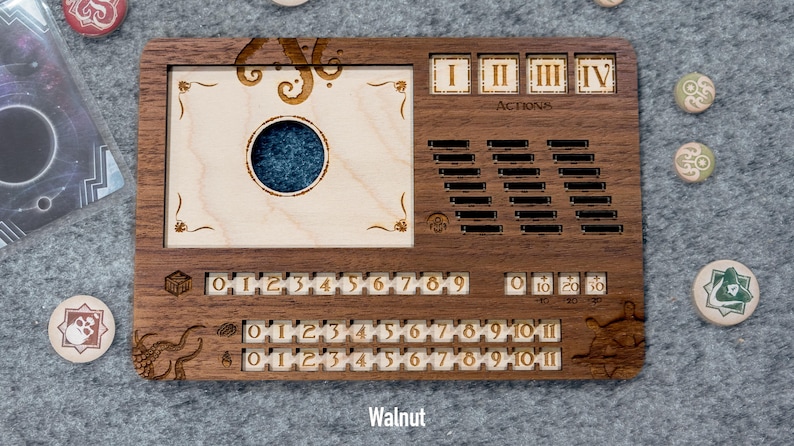 Player Dashboard Compatible with Arkham Horror: The Card Game Walnut