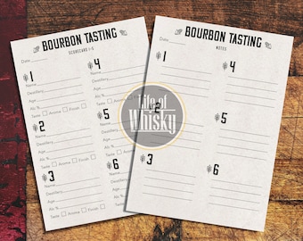 BEST price BOURBON Tasting Sheet | PRINTABLE | Instant Download | Bourbon Scorecards | bourbon tasting notes