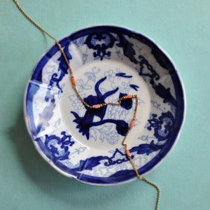 Unusal Mason&#39;s English Ironstone Dish | Blue Oriental Imari Pattern | 1891-1920 | English Antique Blue & White China