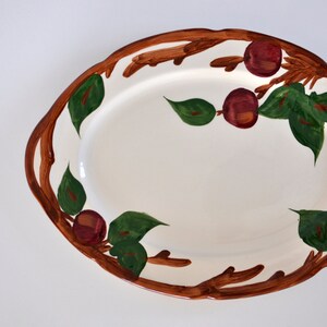 Large Franciscan Apple Hand Painted Serving Plate | c1980s | Rustic Autumnal Platter