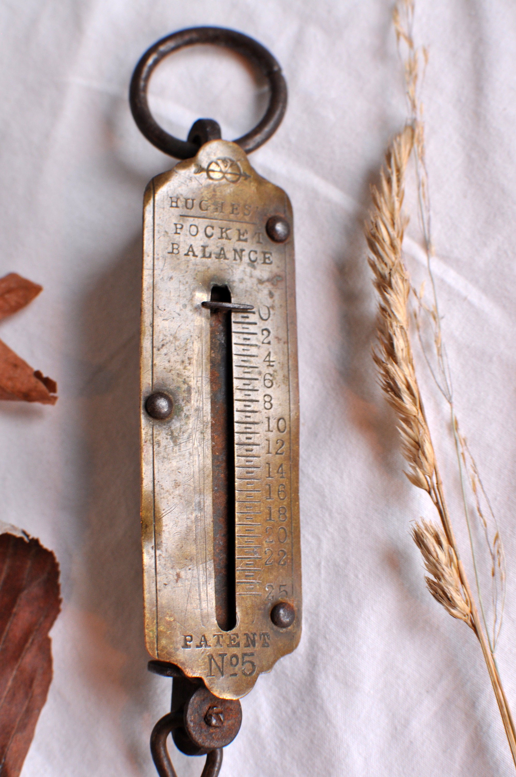 アンティーク　はかり　ブラス　HUGHES'S Pocket ballance Antique Brass Hughes Pocket Balance Weighing Scales | 1900s - Etsy