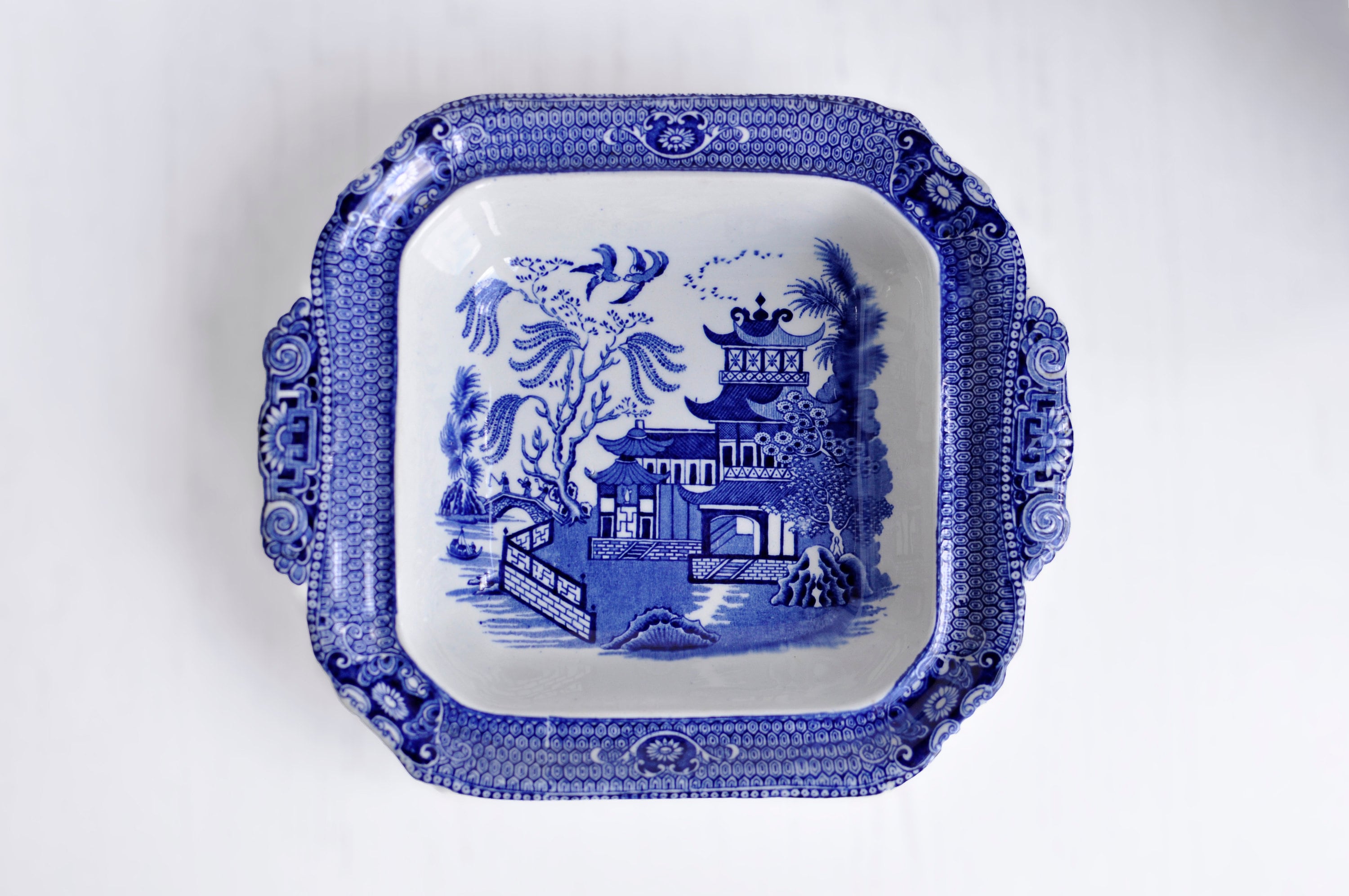 Burleigh Pottery Blue Willow China Platter Burleigh Ware Willow