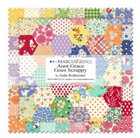 Aunt Grace goes Scrappy 10"  layer cake by Marcus fabrics