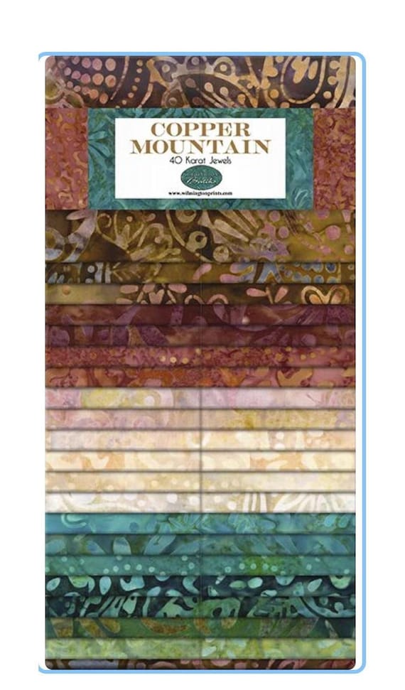2.5" batik strip set Copper Mountain by Wilmington prints