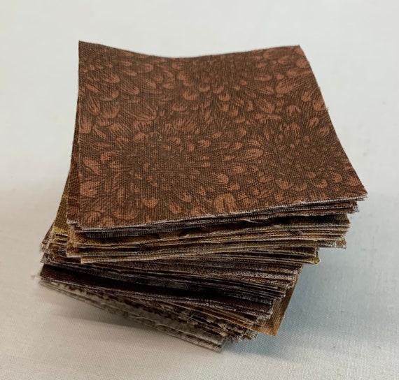 240pc 2.5" sq.  Cowgirl Chocolate Brown tone on tone prints.