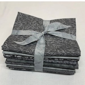 10 Fat Quarter Bundle Cowgirl Gray tone on tone prints