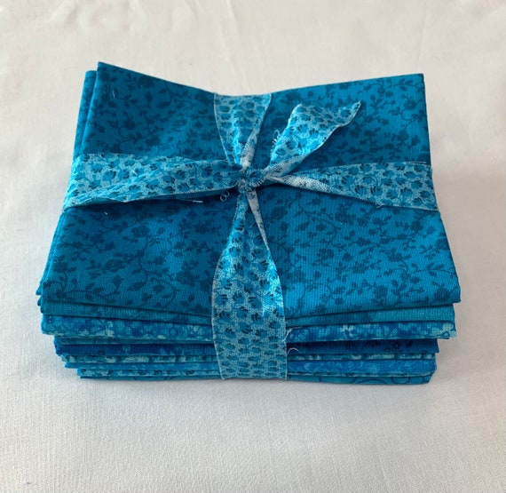 10pc. fat quarter bundle . Cowgirl Turquoise.