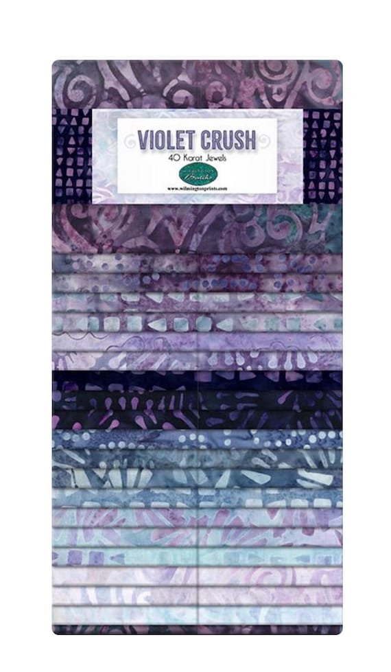 2.5"  Batik strip set Violet Crush by Wilmington prints