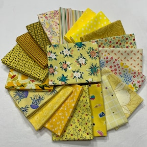 20pc fat quarters Shades of Yellow bundle