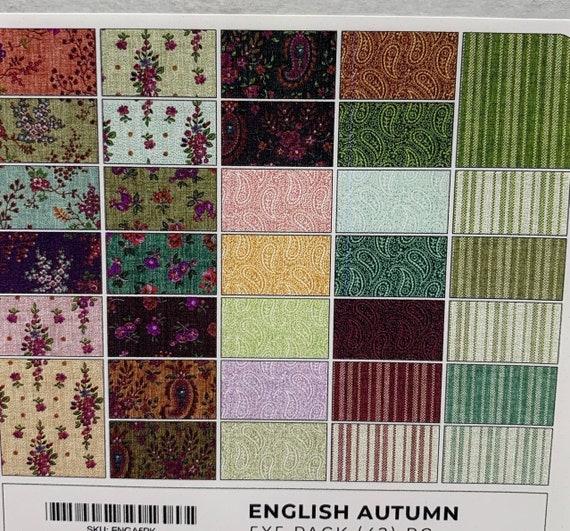5" English Autumn by Jan Shore from Benartex
