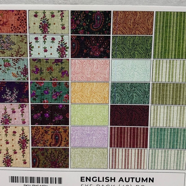 5" English Autumn by Jan Shore from Benartex