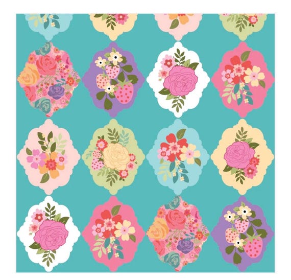 Calico Cowgirls Teal wallpaper Rose by the yard